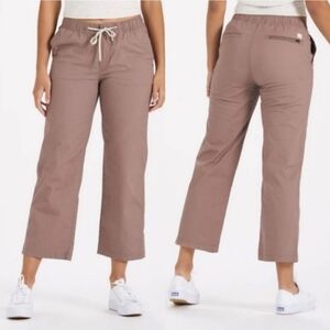 Vuori | Ripstop Wide Leg Stretch Crop Pull On Pants Hazel Mauve Large